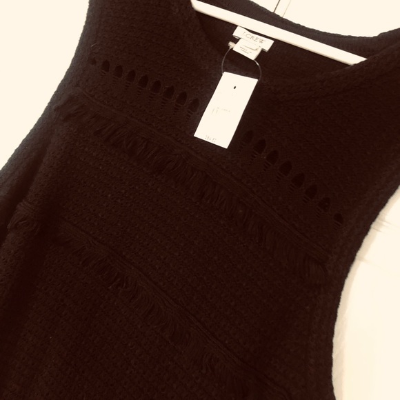 J Crew Black Sweater Dress size L - Picture 2 of 5